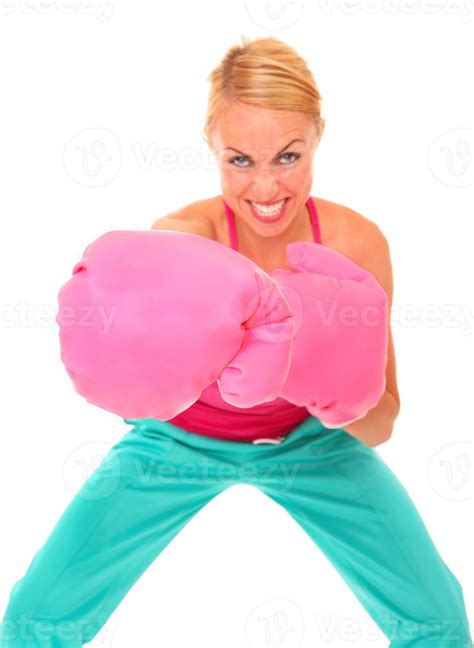Boxing Girl On White Background 16583020 Stock Photo At Vecteezy