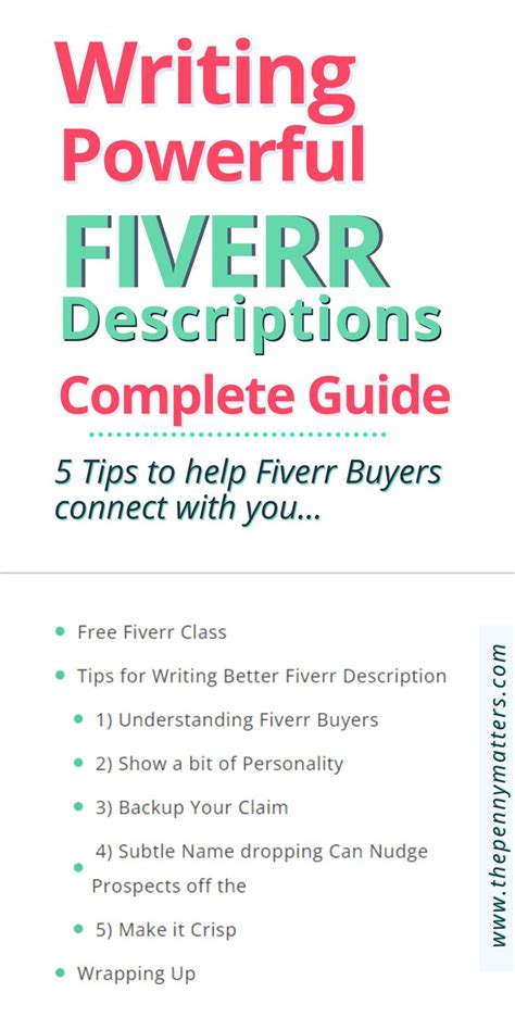 How To Write Fiverr Description For Your Profile With Examples