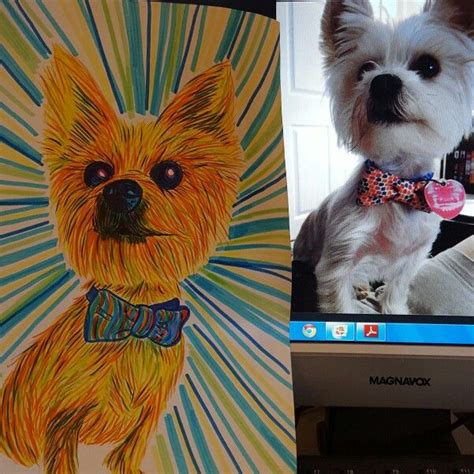 In 2020 during the height of the pandemic, freshly unemployed and kinda (okay, totally) panicking about it while in lockdown, i turned to art to ease my mind. Custom pet portrait, Brutus Www.etsy.com/shop ...