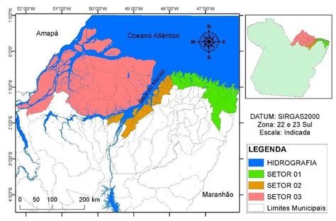 Mapa de localização dos municípios na zona costeira do Estado do Pará e Download Scientific