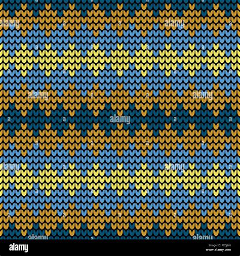 Abstract Golden Seamless Rhombus Knitting Pattern Background Stock