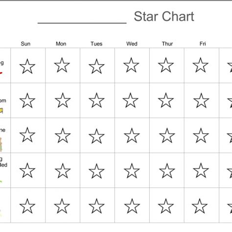 Behavior Star Chart Star Chart For Kids Star Behavior Charts Reward