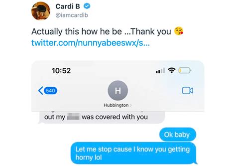 Cardi B Shares Nsfw Texts With Offset Amid Cheating Claims