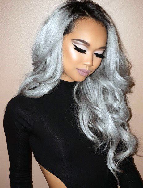 Top 60 Best Grey Hairstyles For Women Dyed Gray Hair Ideas