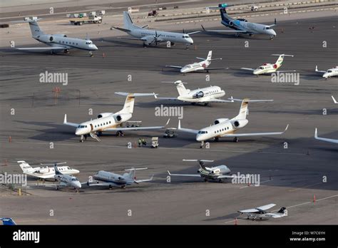 Overview Of The Private Jet Ramp At Mccarran International Airport Las
