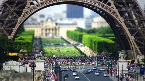Anime Eiffel Tower Reply France French Tilt Shift Paris
