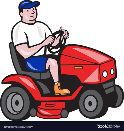 Riding Lawn Mower Vector At Vectorified Collection Of Riding Lawn