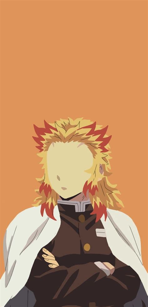 Rengoku Kyoujurou Minimalist Wallpaper Anime Background Anime Minimalist Wallpaper