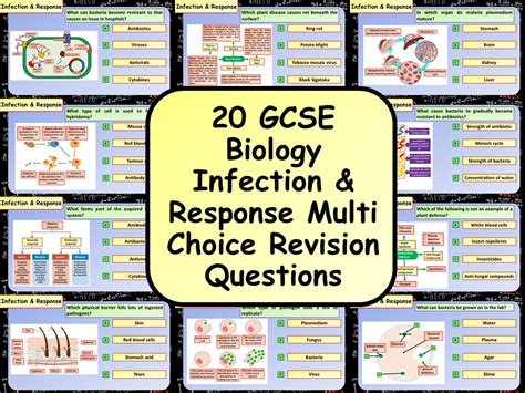 £1 Only Ks4 Aqa Gcse Biology Scienceinfection And Response Multiple