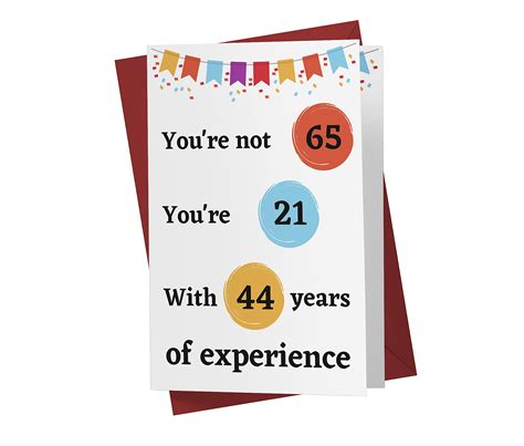 Buy Funny 65th Birthday Card Funny 65 Years Old Anniversary Card