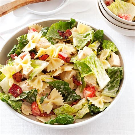 Use penne, orecchiette, or shells for the base and then top with yummy italian favorites like. BLT Bow Tie Pasta Salad Recipe | Taste of Home