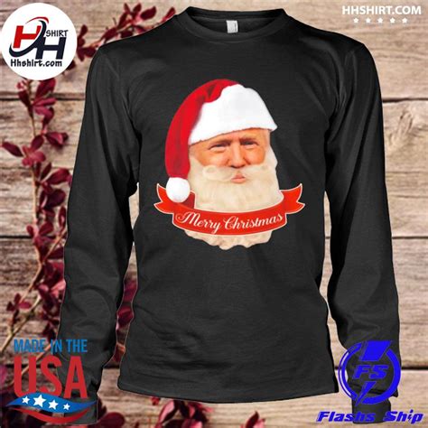 Donald Trump Santa Claus Merry Christmas Sweater Hoodie Longsleeve