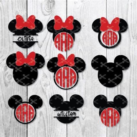 Mickey And Minnie Monogram Svg Dxf