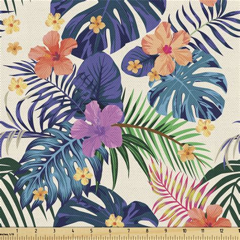 Tropical Floral Sofa Upholstery Fabric By The Yard Decorative Fabric