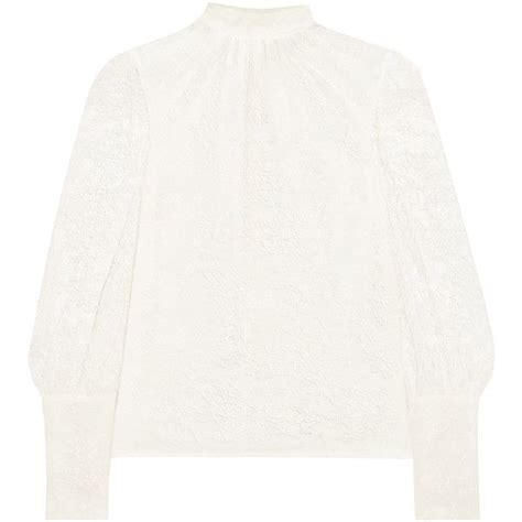 Lanvin Chantilly Lace Turtleneck Top 2210 Liked On Polyvore