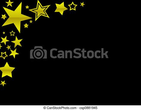 Gold Stars Border A Black Page With A Gold Star Border Canstock