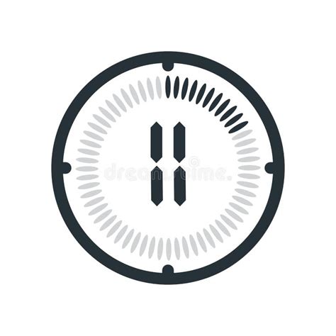 The 11 Minutes Icon Isolated On White Background Clock And Watch