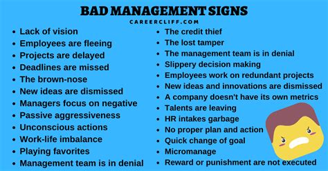 28 Bad Management Signs At Work And How To Overcome Careercliff