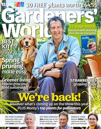 BBC Gardeners World Magazine March Subscriptions Pocketmags