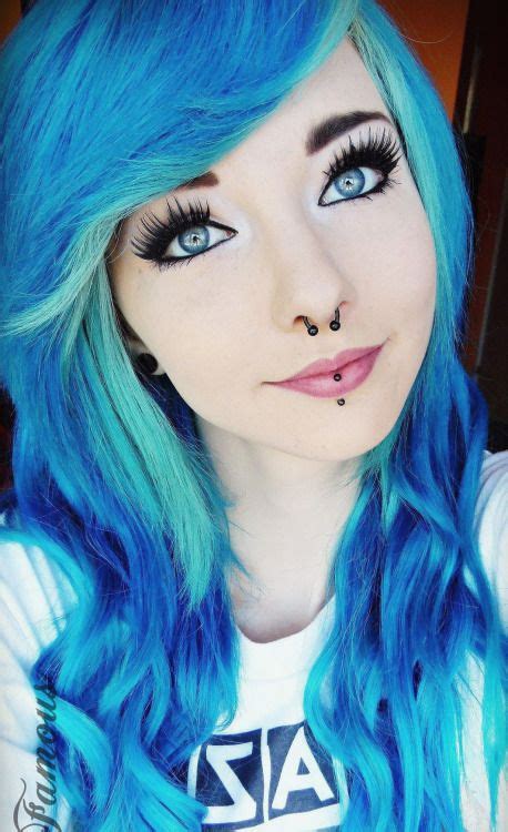 24 Dyed Hairstyles You Need To Try Curly Scene Hair Emo