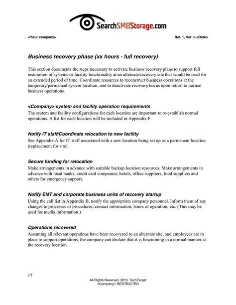 Download 46 Download Business Continuity Plan Template In Word
