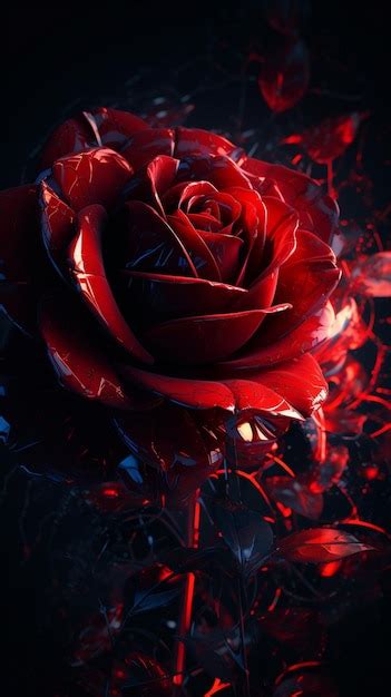 Premium Ai Image The Dark Red Roses Wallpapers For Iphone
