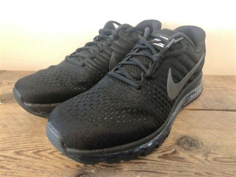 Nike Air Max 2017 Triple Black Running Training Shoes 849559 004 Mens