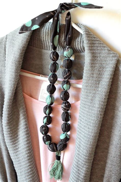 Fabric Covered Bead Necklace Tutorial Gingercake