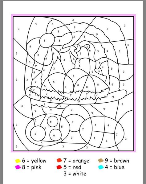 The Color By Number Page For Children To Learn How To Draw An Easter