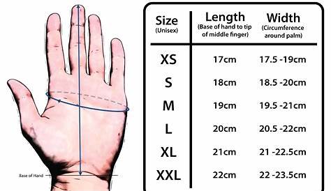 Glove Size Chart Women