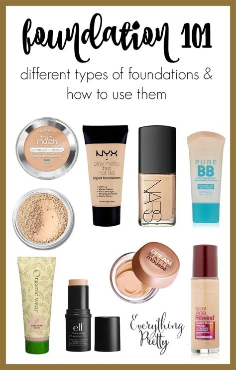 Foundation 101 Types Of Foundations And How To Use Them Different