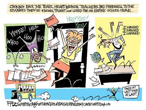 Editorial Cartoon End School Year The Week