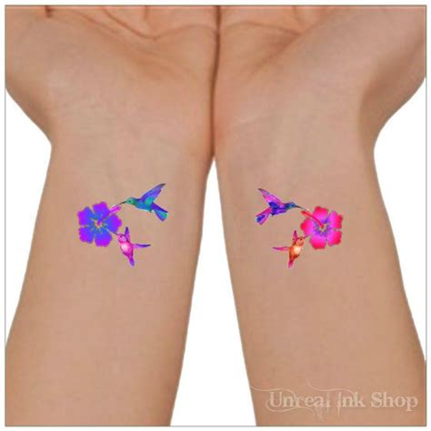 Temporary Tattoo Hummingbirds 2 Wrist Tattoos By