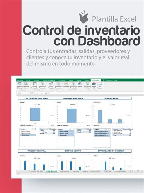 Plantilla Premium Control De Inventario Con Dashboard Inventario
