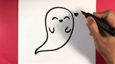 How To Draw A Ghost Halloween Drawings Easy Youtube