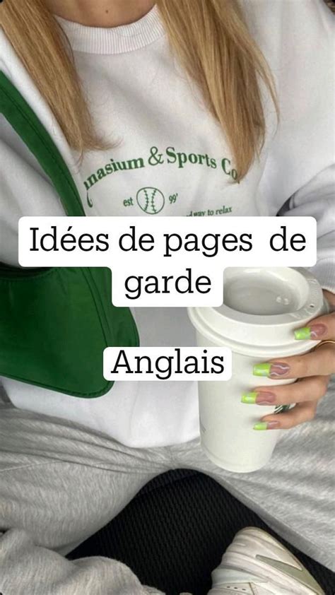 Idées de pages de garde Anglais Page de garde anglais Garde anglais Astuces pour l école