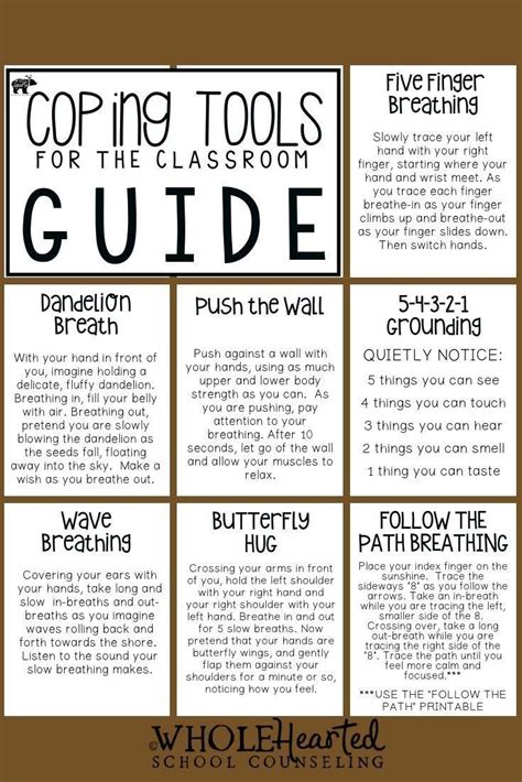 Coping Tools For The Classroom Guide Counseling Games Coping Skills