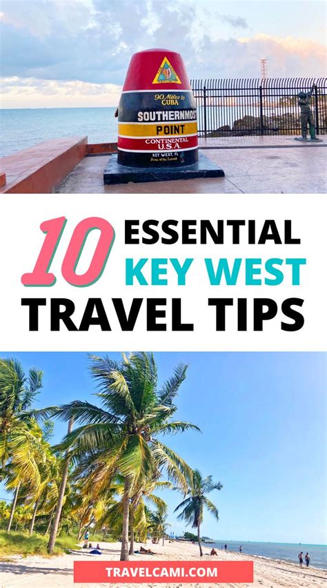 The Beach And Palm Trees With Text Overlay That Reads 10 Essential Key