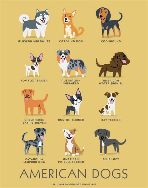 15 Illustration Posters Showing 200 Dogs Of The World Designbump