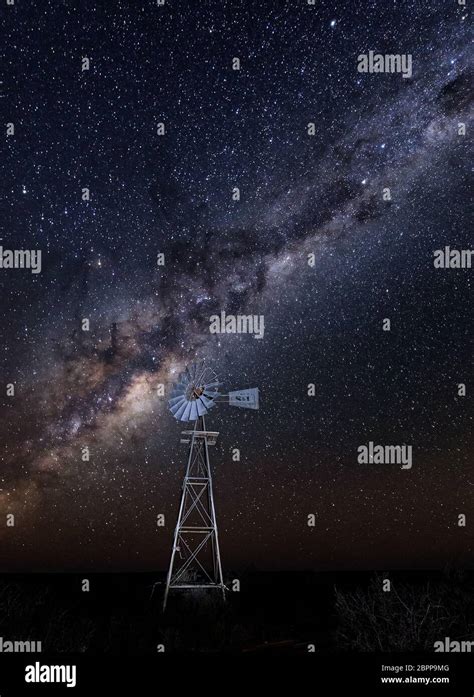 Nightscape Landscape Milky Way Stock Photo Alamy