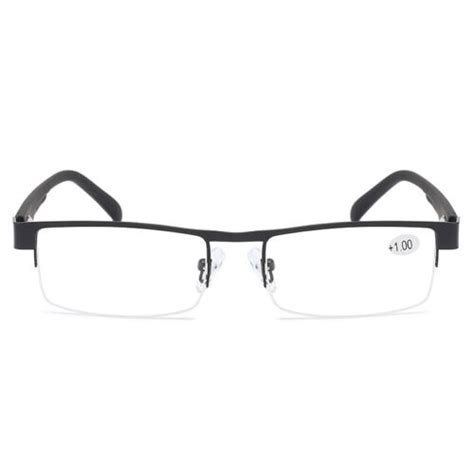3 pairs mens metal black frame rectangular reading glasses spring hinge readers ebay