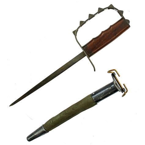 Original Us Wwi M1917 Trench Knife By Lf And C Dated 1917 With 1918