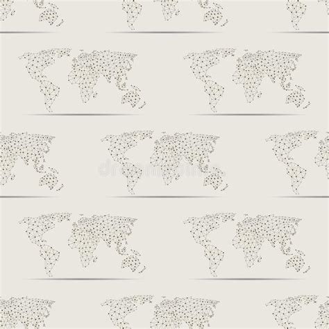Maps Globe Earth Contour Seamless Pattern Background Silhouette World