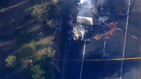 Truck Erupts Into Flames After Crashing In Nsw Sky News Australia