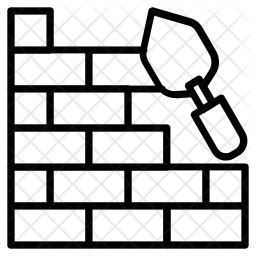 Masonry Icon of Line style - Available in SVG, PNG, EPS, AI & Icon fonts | Icon font, Icon, Svg