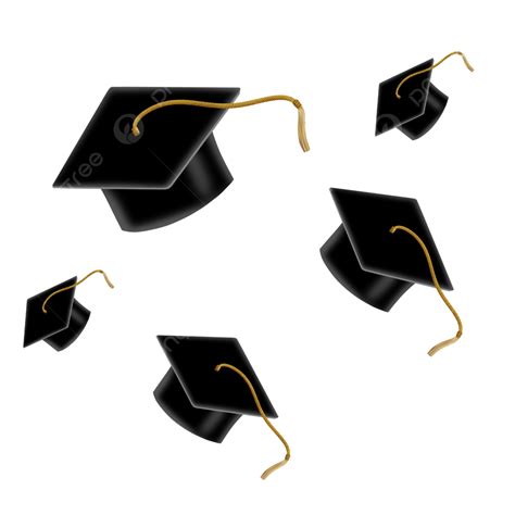 Multiple Hats Clipart Png Images Multiple Flying Graduation Hats