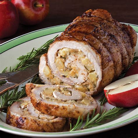 Pour some water and then. Apple-Rosemary Stuffed Pork Loin - Paula Deen Magazine