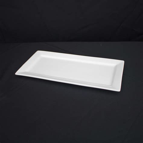 White China Platter Rectangular 36 X 18cm Aladdins Party Hire