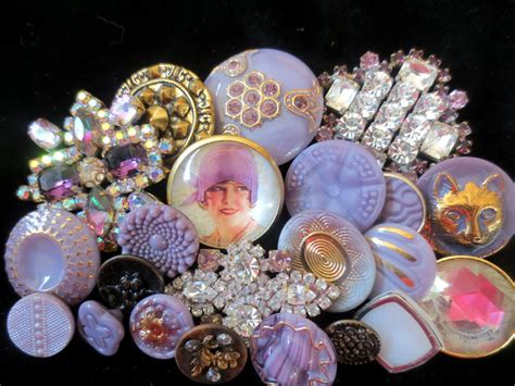 Lavender Vintage Czech Glass Buttons At ♡ Bella Bouton ♡ On Facebook