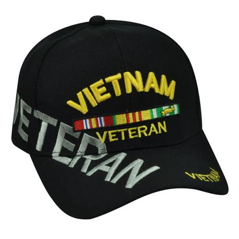 Vietnam Veteran Shadow War Nam Military Black Hat Cap Support Air Force